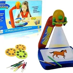 Children Led Projector Art Drawing Table Toys Kids Painting Board Desk Arts And Crafts Projection Educational Learning Develop Creativity