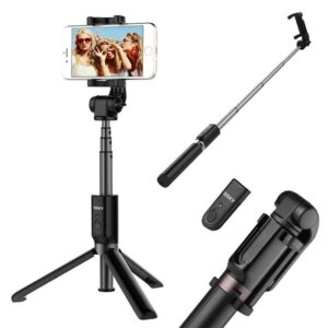 3 In 1 Selfie Stick Tripod With 360? Rotation Phone Clip Mount And Bluetooth Remote For Android And IOS Devices (Black)