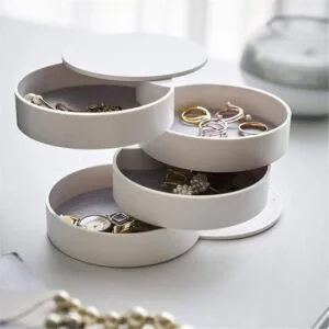 Alternative view of 4 Layers Rotatable Jewelry Box Organizer