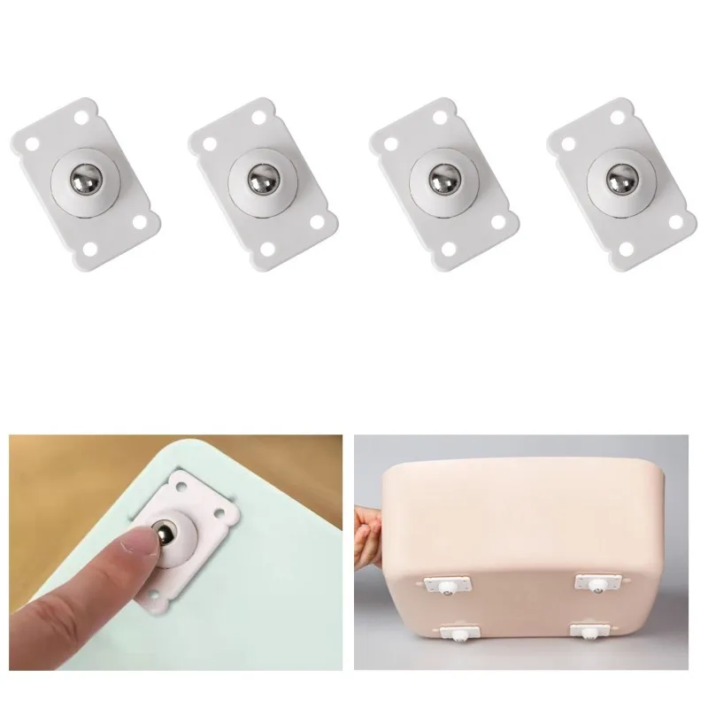 4Pcs/Set Paste Type Universal Pulley Adhesive Wheel Castor Roller - Image 2
