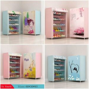 5 Layer Printed Shoe Rack & Wardrobe