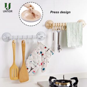 6 Hook Clothes Towel Rack Wall corner Suction Cup Bathroom Storage Holder Kitchen Organizer PVC Sucker Hanger Multi-Purpose Hook