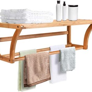 Bamboo Wall Hanging Towel Rack