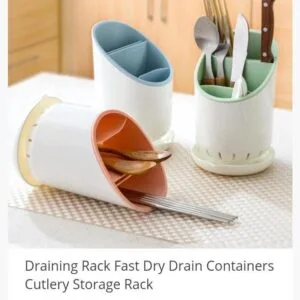 Alternative view of Cutlery Drainer And Organizer Plastic Kitchen Rack