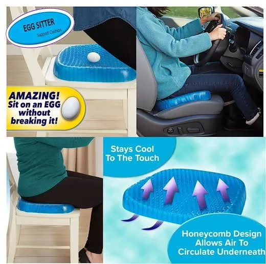 Egg Sitter Absorb Pressure Relief Breathable Honeycomb Car/Office Non Slip - Image 2