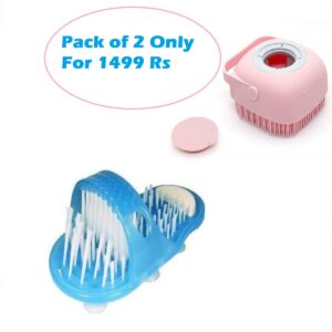 Feet Cleaner n Silicone Bath Brush (Pack of 2)