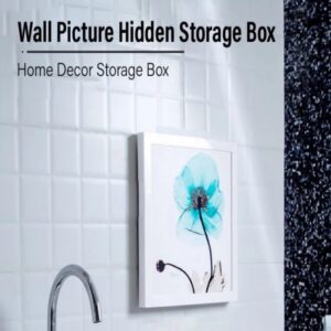 Foldable Storage Cabinet, Wall Mounted Hidden Storage Box for Clothes