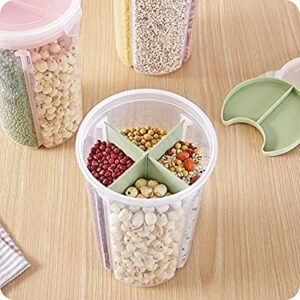 Food Storage Airtight Container Jar Dispenser 4 Sections