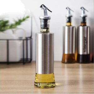 Glass Stainless Steel Oil Bottle (500 ML)