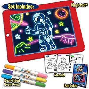 Kids Learning Writing Sketch Pad With Glow Light