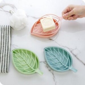 Leaf Shape Soap Holder With Draining Tray