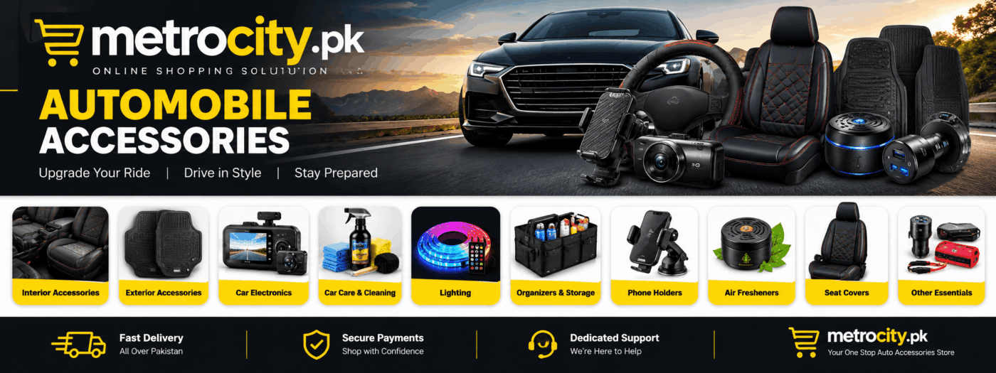 Metrocity.pk Automobile Accessories Banner