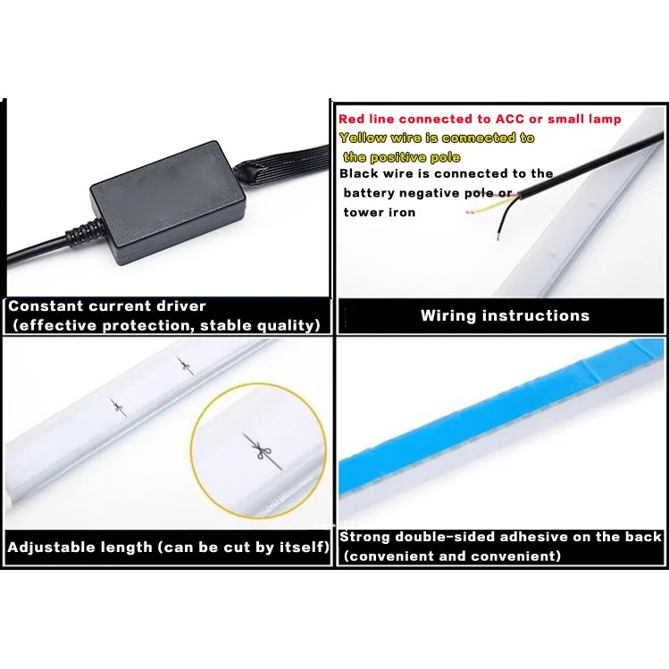 2 Pcs New DRL Ultra-thin flow light strip Flowing light bar - Image 6