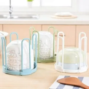 Alternative view of Retractable Drain Storage Rack Desktop Bowl Holder