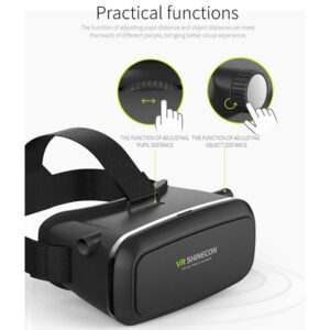 VR SHINECON G01 Classical Design Immersive 3D VR Glasses VR Headset With Remote VR Goggles For Mobile Phone