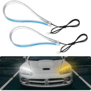 Alternative view of 2 Pcs New DRL Ultra-thin flow light strip Flowing light bar