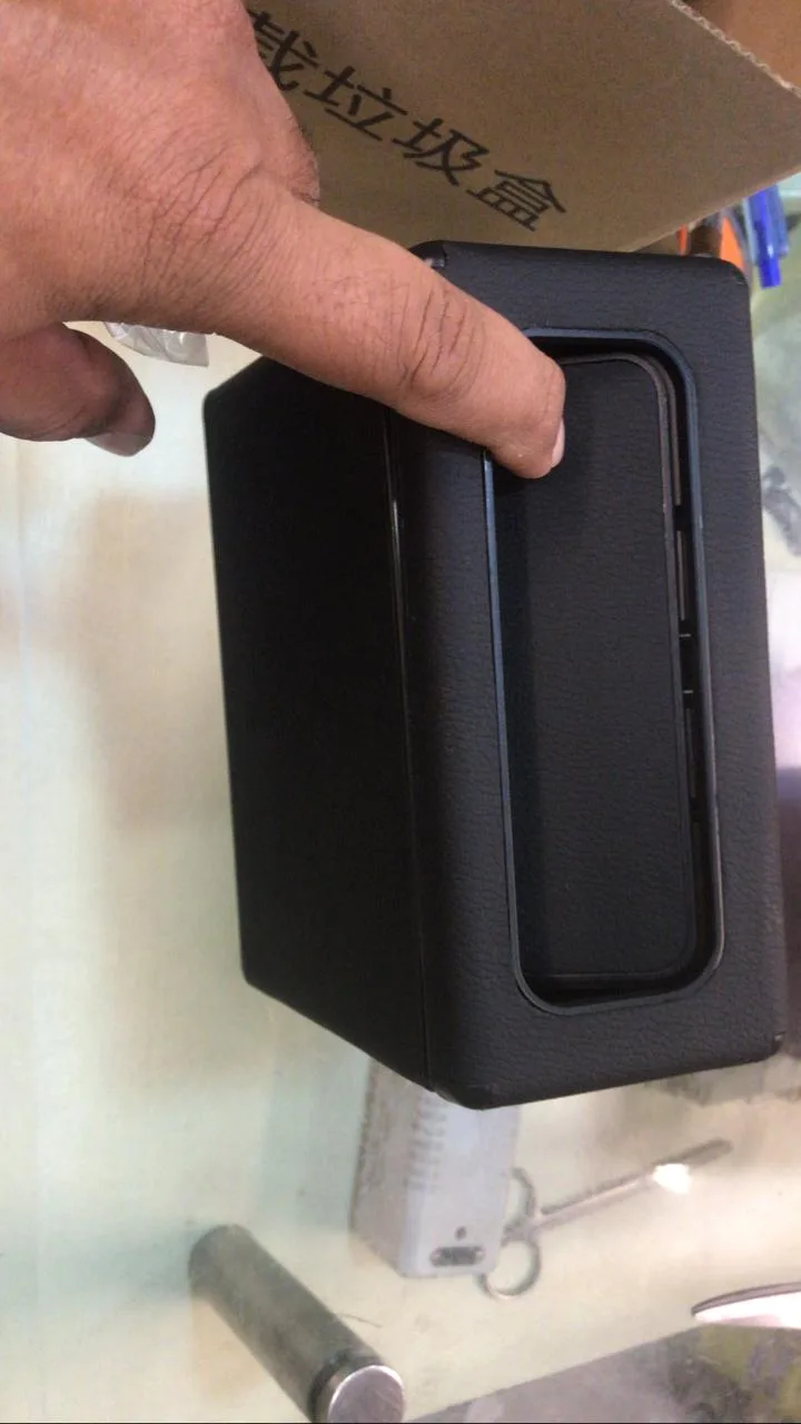 Car Mini Dustbin With Lid (Rexine Coatting) - Image 2
