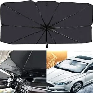 Alternative view of Car Umbrella Sun Shade Cover for Windshield UV Reflecting Foldable Front Car Sunshade Umbrella