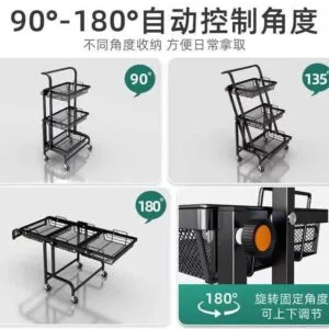 Alternative view of Kitchen Fruits And Vegetables Folding Storage Rack