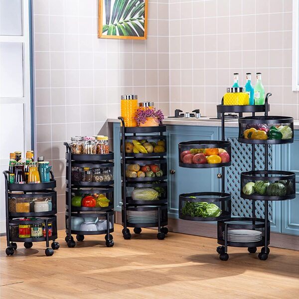 Kitchen Vegetable Basket Rotating Organizer