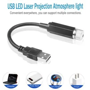 Alternative view of Universal USB LED Car Atmosphere Starry Laser Projection Light Auto Interior Decorative Light
