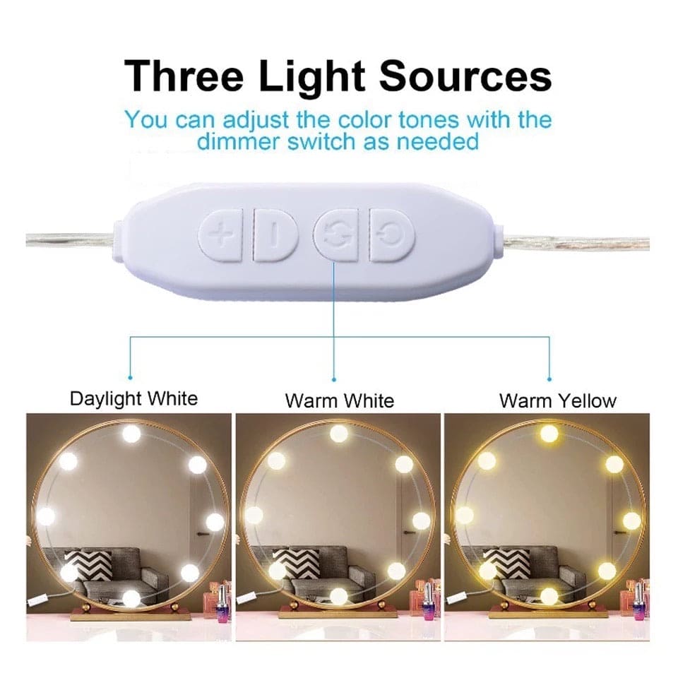 10-Bulb Vanity Mirror Lights – 3 Light Modes, Box Packed - Image 5