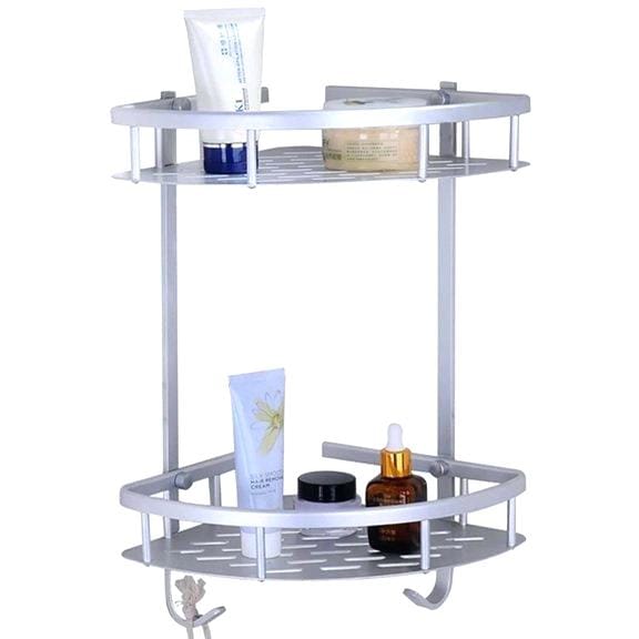 2 Layer Aluminum Bathroom Corner Rack - Image 5