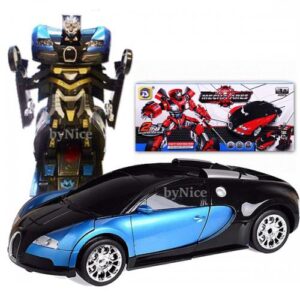 Transformer Light and Sound Car with Automatic Converting to Robot and Car for Kids