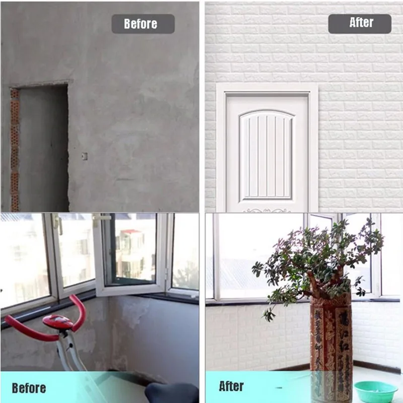 3D Foam Brick Wallpaper Stickers 70x77cm - Image 6