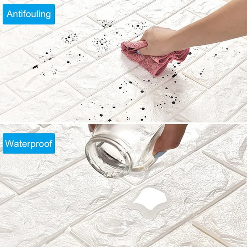 3D Foam Brick Wallpaper Stickers 70x77cm - Image 7