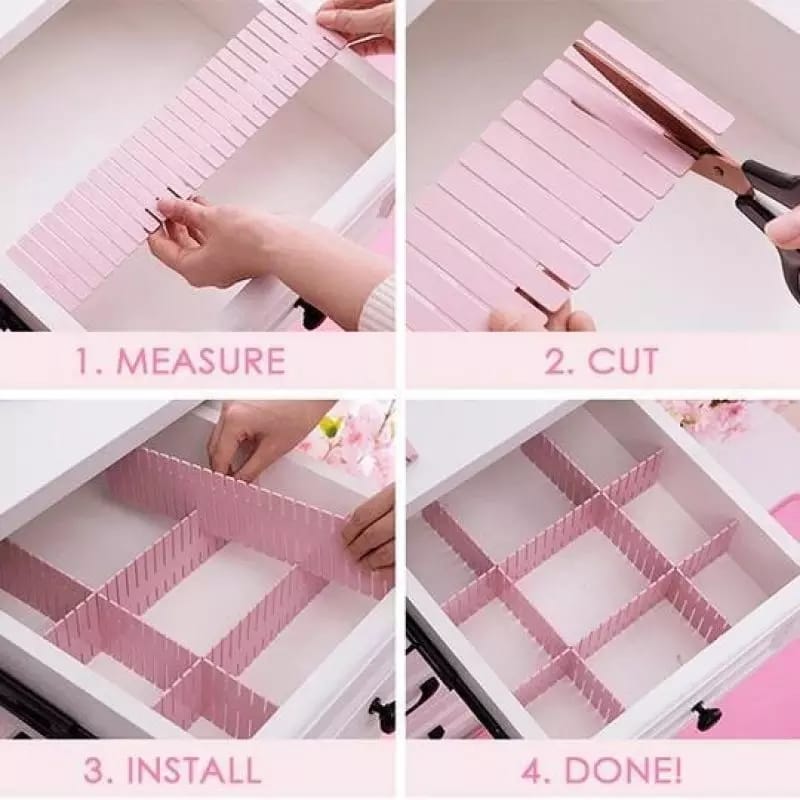 4 Pcs Adjustable Drawer Partition / Organizer - Image 3