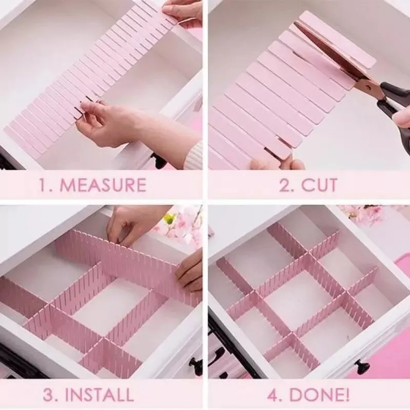 4 Pcs Adjustable Drawer Partition / Organizer - Image 3