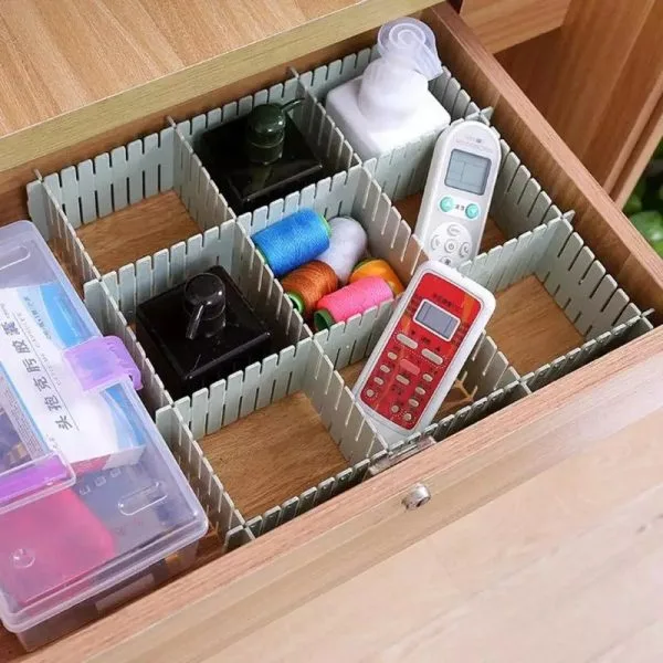 4 Pcs Adjustable Drawer Partition Organizer
