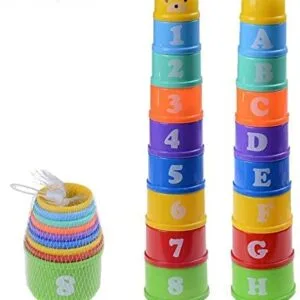 Alternative view of 11 Piece Stacking Cups Stackers Pre-school Learning Toy Stacking Tower Pyramid