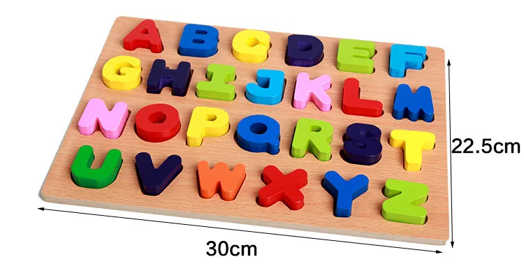 Wooden Children ABC Learning Toy Kids Educational Puzzle Board - Image 3