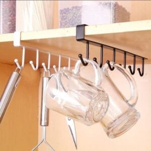 6-Hook Mug Holder Under Cabinet