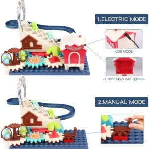 Alternative view of Musical Penguin Electric Gear Race Track Building Blocks Roller Coaster Toys for Toddlers & Kid 3+