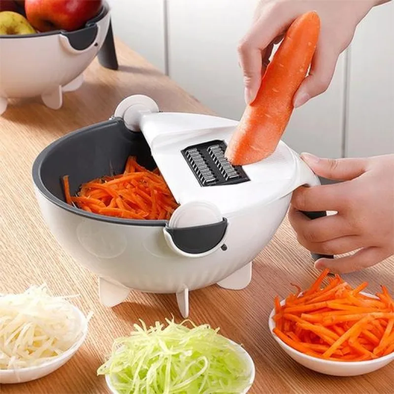 9 in 1 Vegetable Cutter With Drain Basket