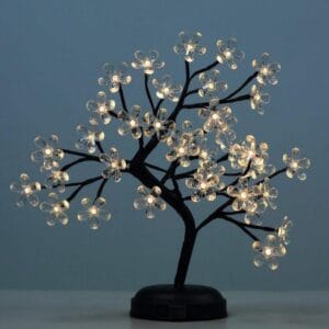 Big Flower Tree Lamp Brown