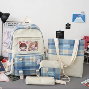 Burberry Design Back Pack With Teddy Bear Keychain