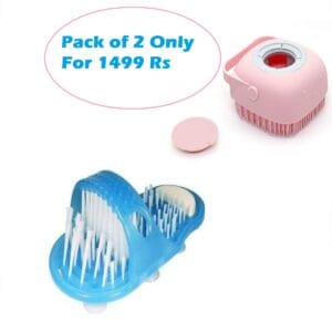 Feet Cleaner n Silicone Bath Brush (Pack of 2)