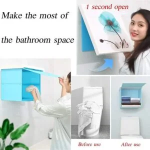 Alternative view of Foldable Storage Cabinet, Wall Mounted Hidden Storage Box for Clothes
