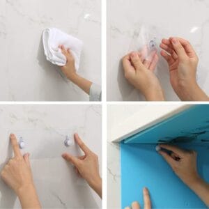 Foldable Storage Cabinet, Wall Mounted Hidden Storage Box for Clothes