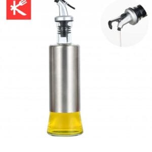 Glass Stainless Steel Oil Bottle (500 ML)
