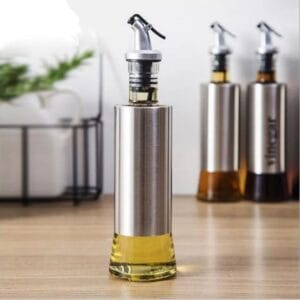 Glass Stainless Steel Oil Bottle (500 ML)