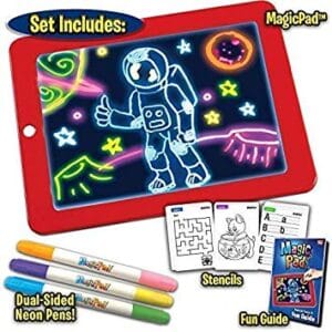 Kids Learning Writing Sketch Pad With Glow Light
