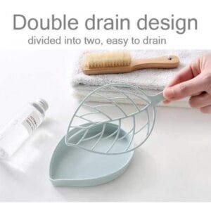 Leaf Shape Soap Holder With Draining Tray