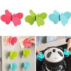 New 2pcs Butterfly Shape Pot Holder Pair Heat Resistant