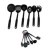 Pack of 6 – Non-Stick Cooking Spoon Set – Black