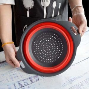 Alternative view of Silicone Collapsible Drain Washing Basket